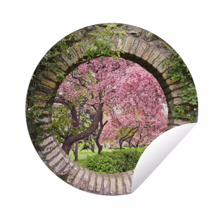 Tuinposter - Doorkijk - Sakura - Bloesem - Japans — 1