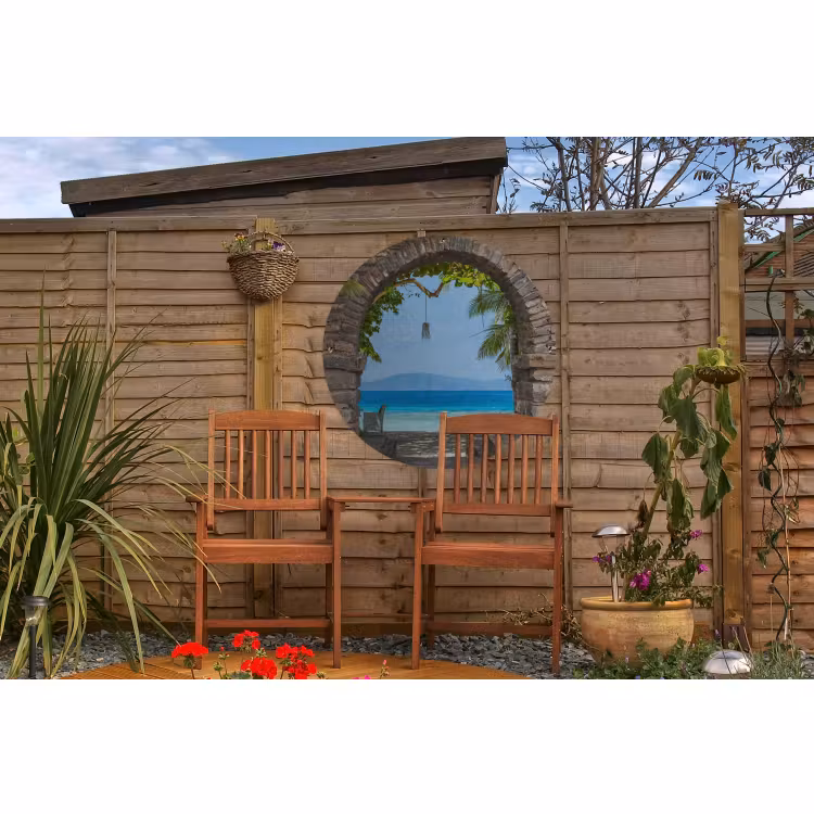 Tuinposter - Strand - Zee - Tropisch - Zomer - Doorkijk — 4