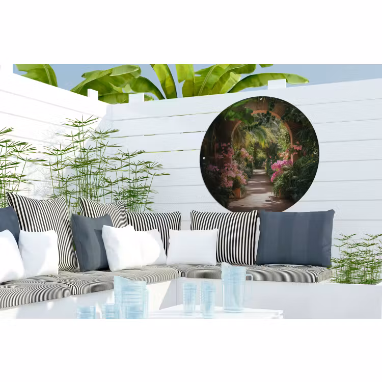 Tuinposter - Doorkijk - Tropisch - Bloemen - Natuur — 3