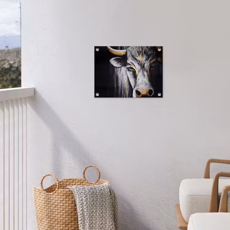 Tuinposter - Stier - Hoorns - Snuit - Goud — 5