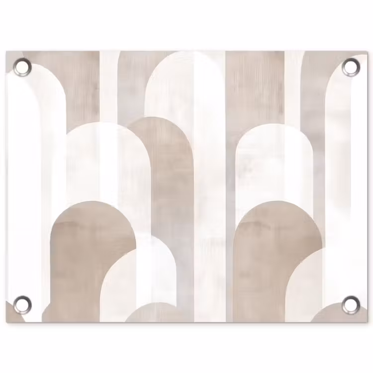 Tuinposter - Abstracte bogen - Modern - Beige — 1