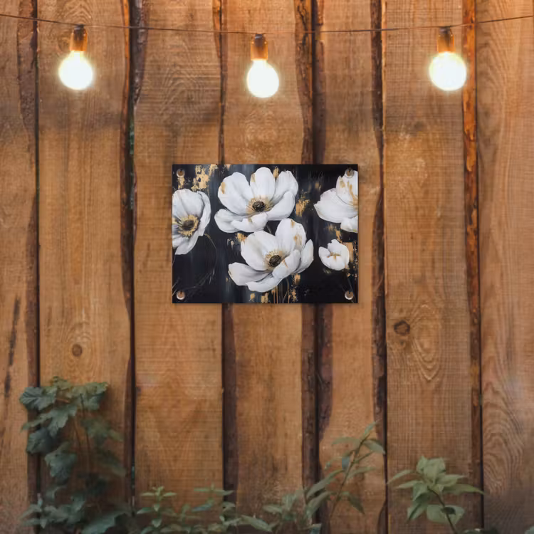 Tuinposter - Bloemen - Wit - Abstract — 3