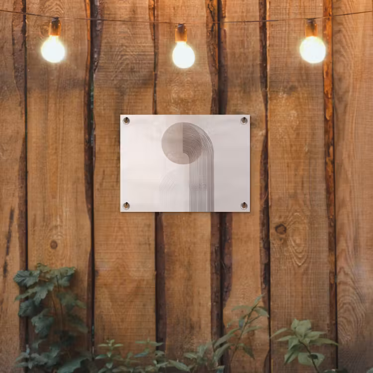 Tuinposter - Minimalistisch - Cirkel - Lichtgrijs — 2