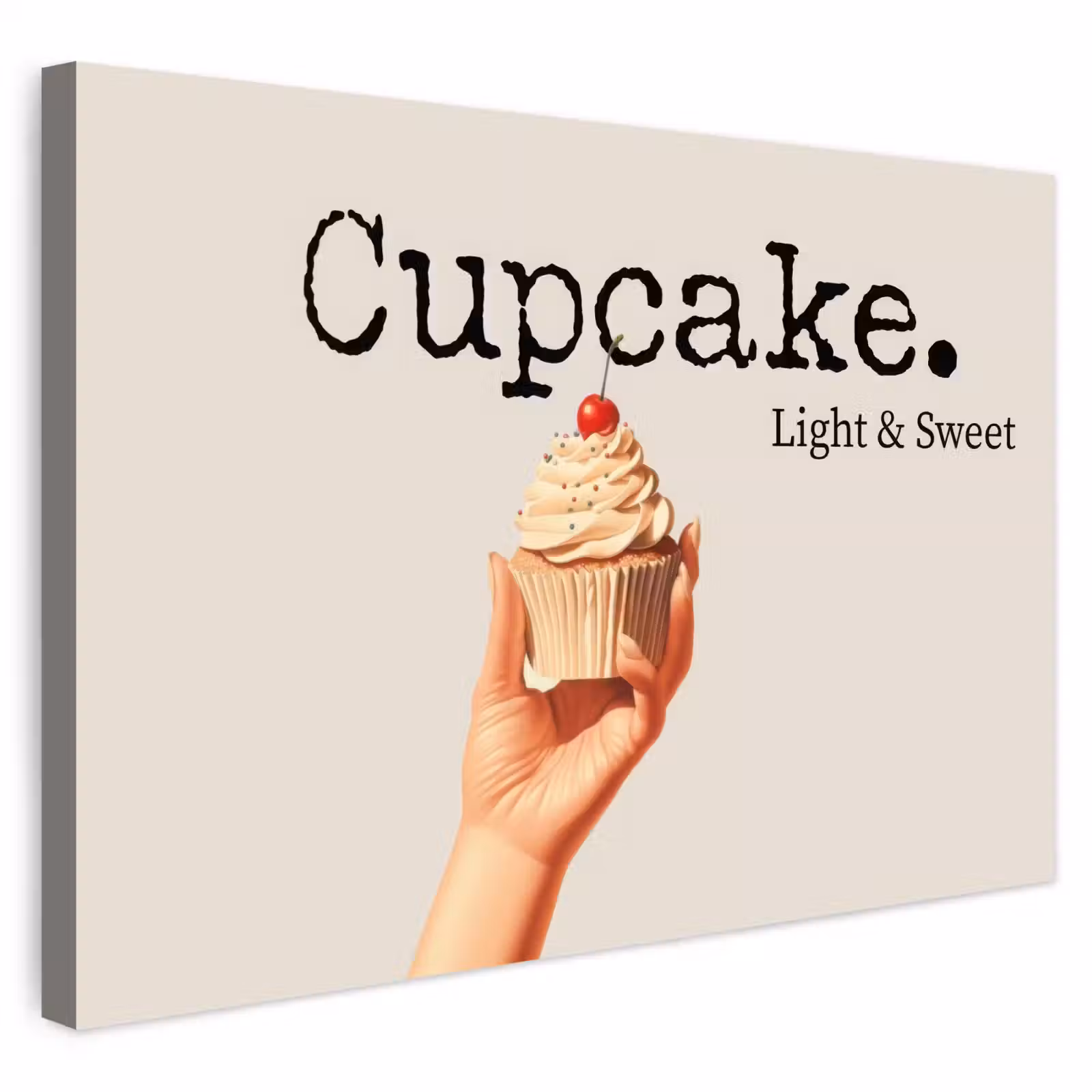 Buiten canvas - Cupcake - Zoet - Kers — 1