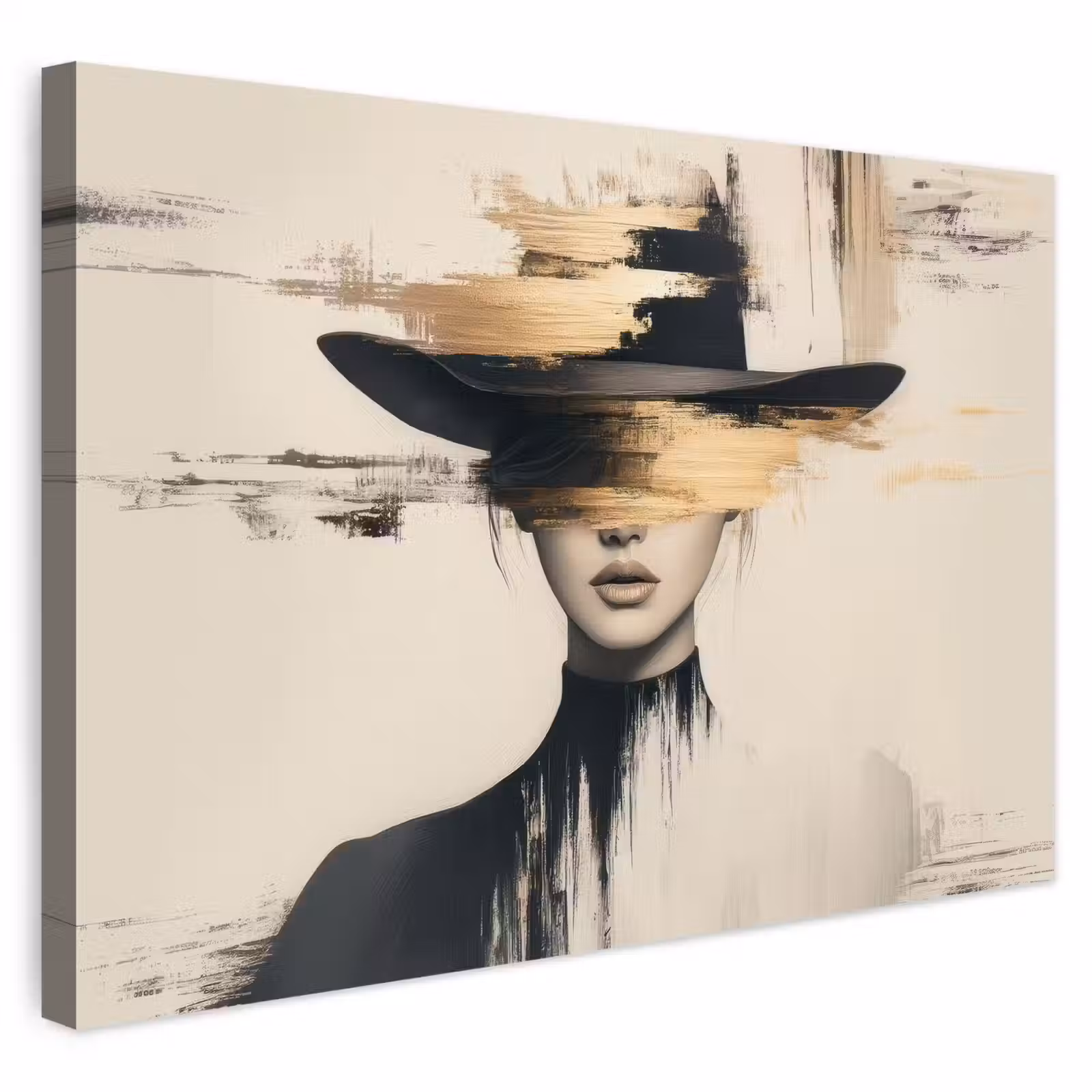Buiten canvas - Vrouw - Hoed - Verf — 1