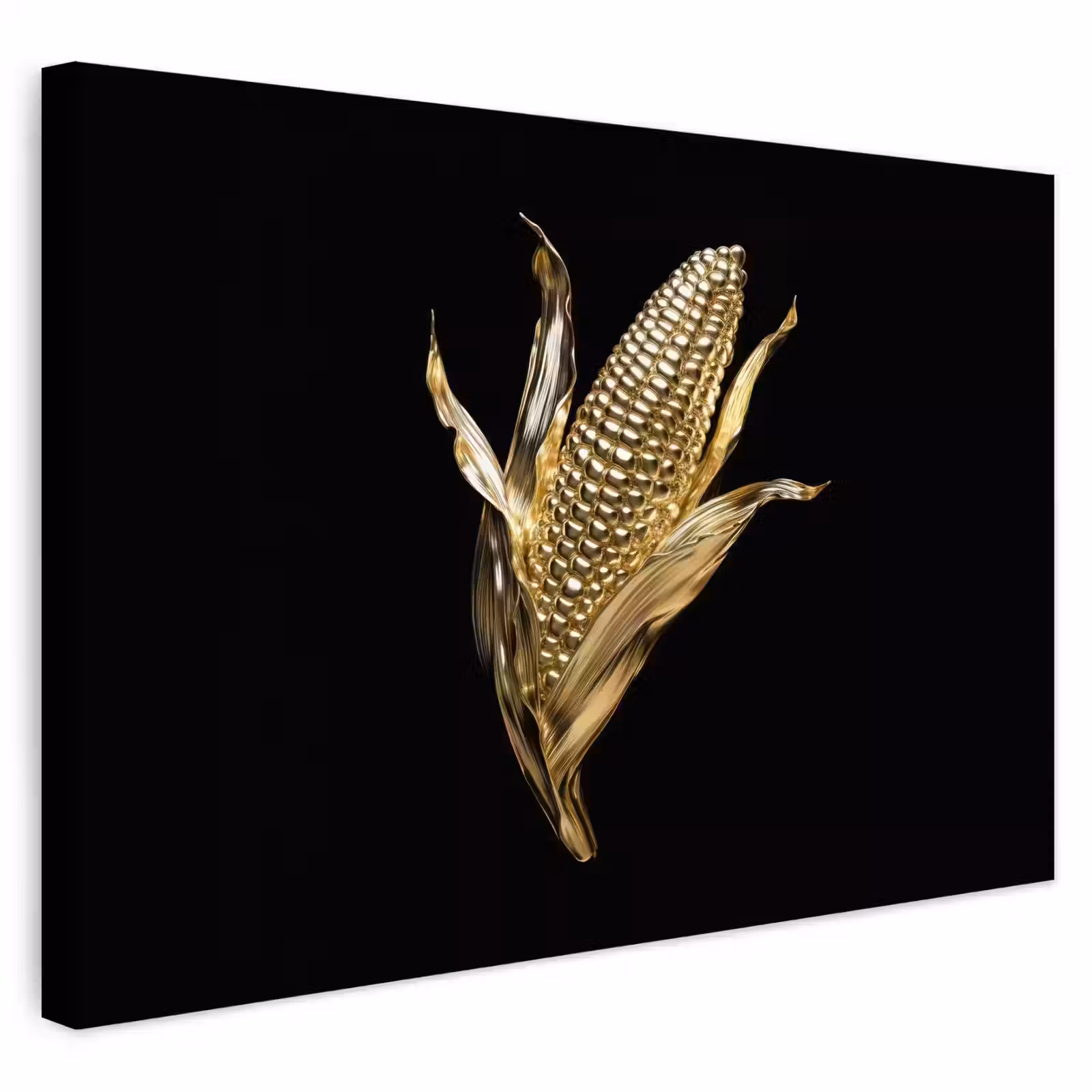 Buiten canvas - Mais - Eten - Goud - Zwart — 1