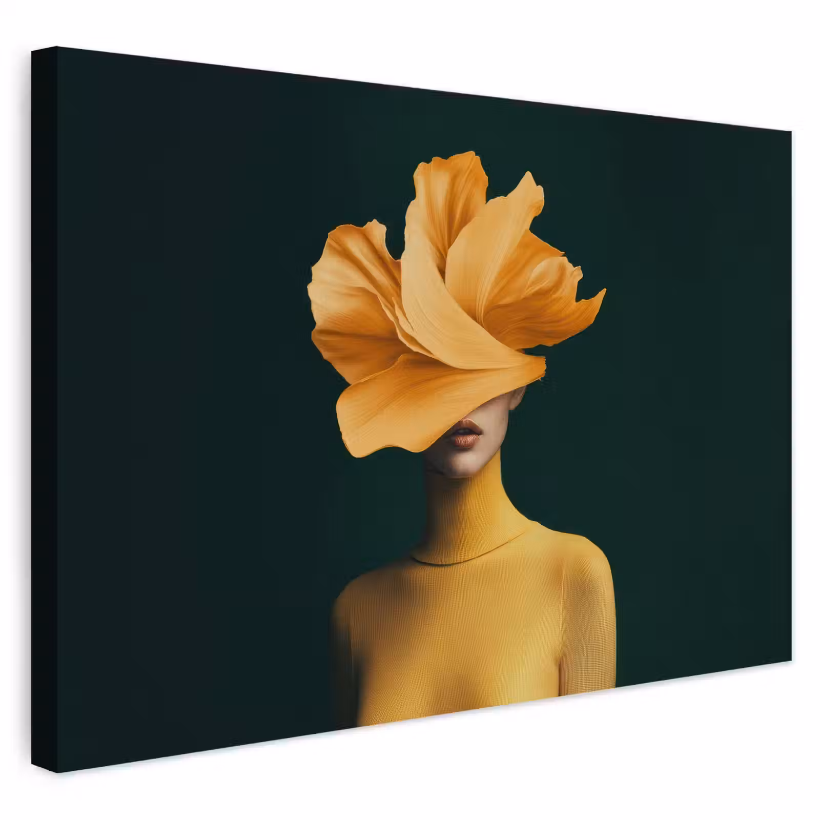 Buiten canvas - Vrouw - Hoed - Geel — 1