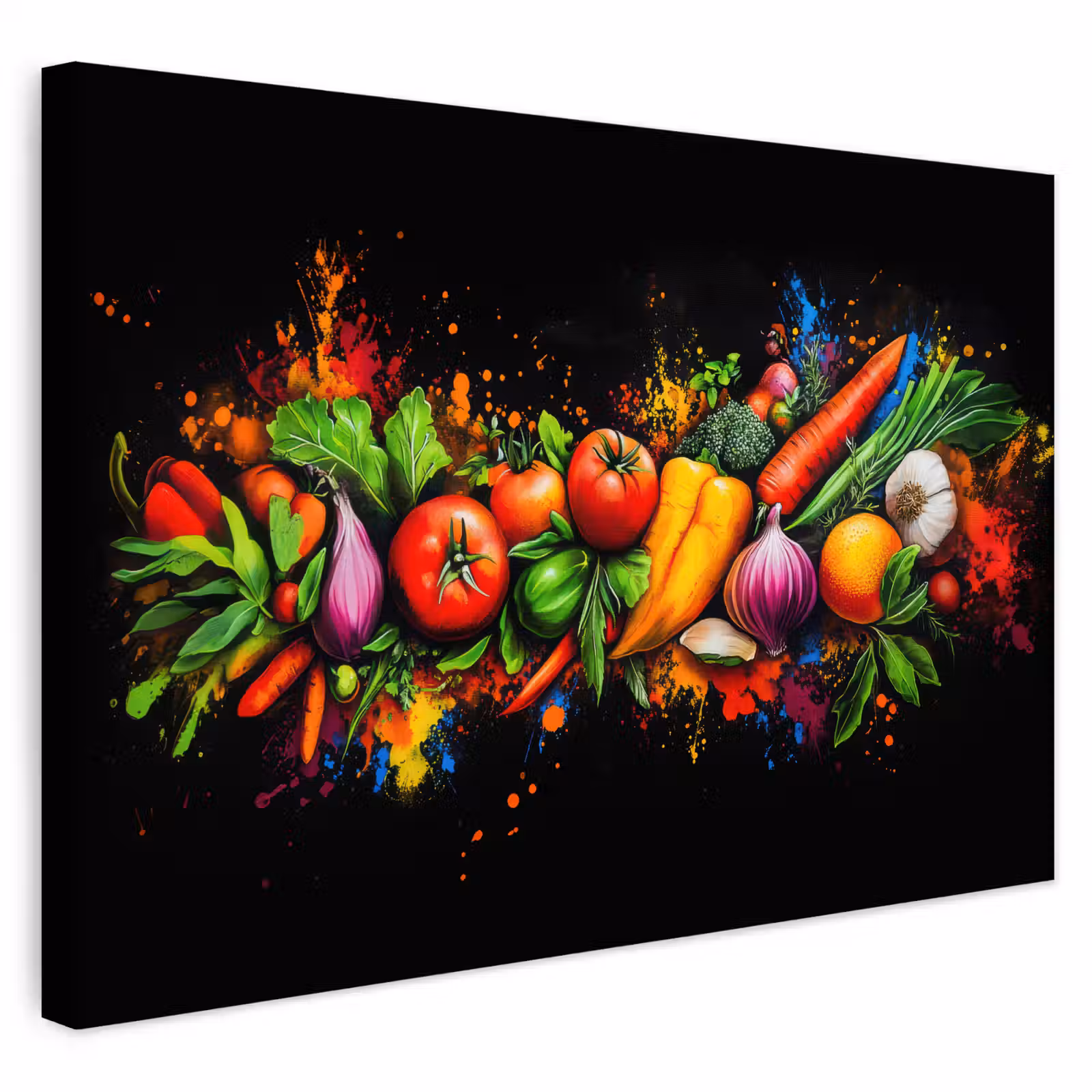 Buiten canvas - Groente - Eten - Kruiden - Graffiti - Koken — 1