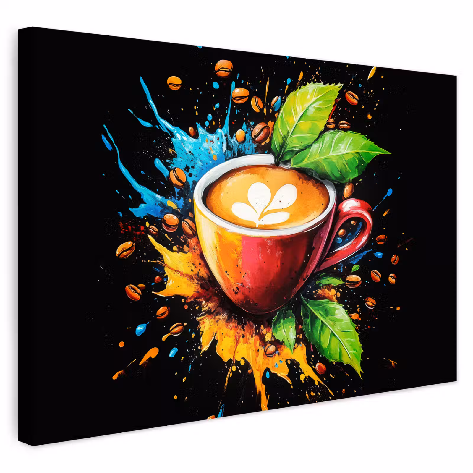 Buiten canvas - Koffie - Graffiti - Drinken - Abstract — 1