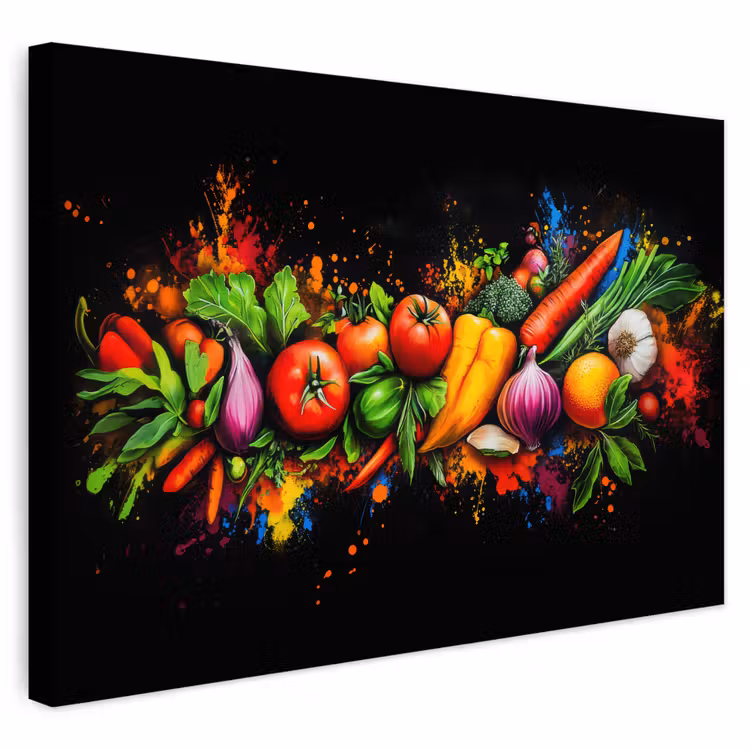 Buiten canvas - Groente - Eten - Kruiden - Graffiti - Koken — 1
