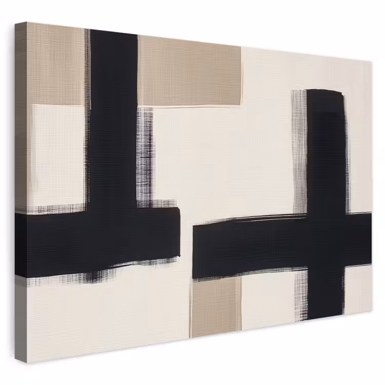 Buiten canvas - Zwart - Abstract - Japandi — 1
