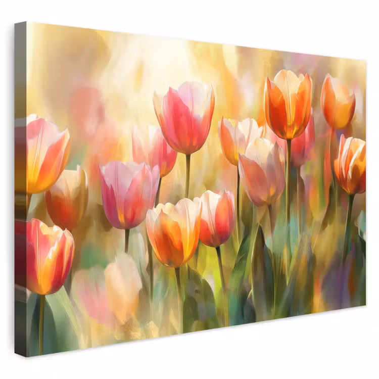 Buiten canvas - Tulpen - Sprookjesachtig - Kleurrijk — 1