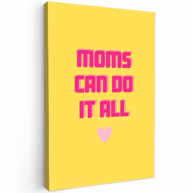 Buiten canvas - Quote - Moeder - Hartje - Roze — 1