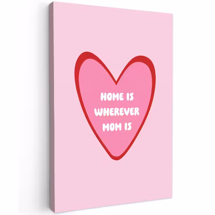 Buiten canvas - Quote - Moeder - Roze — 1