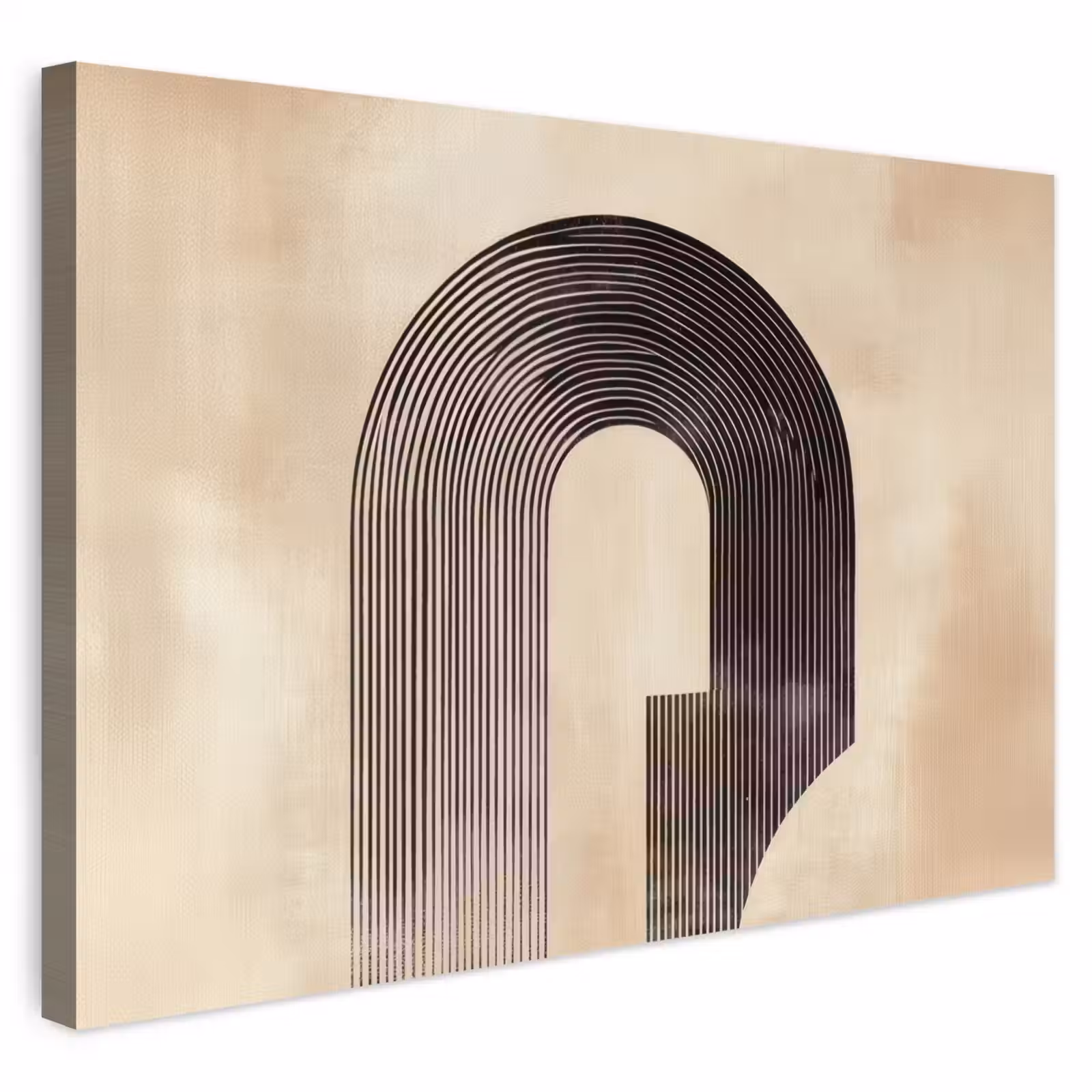 Buiten canvas - Boog - Strepen - Minimalistisch - Zwart — 1