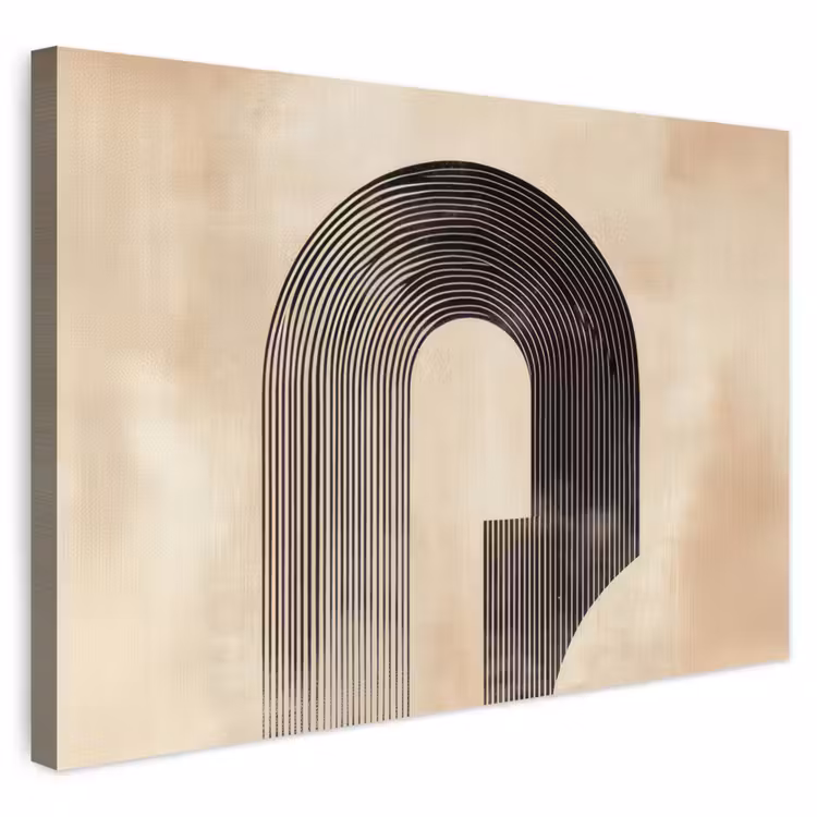 Buiten canvas - Boog - Strepen - Minimalistisch - Zwart — 1