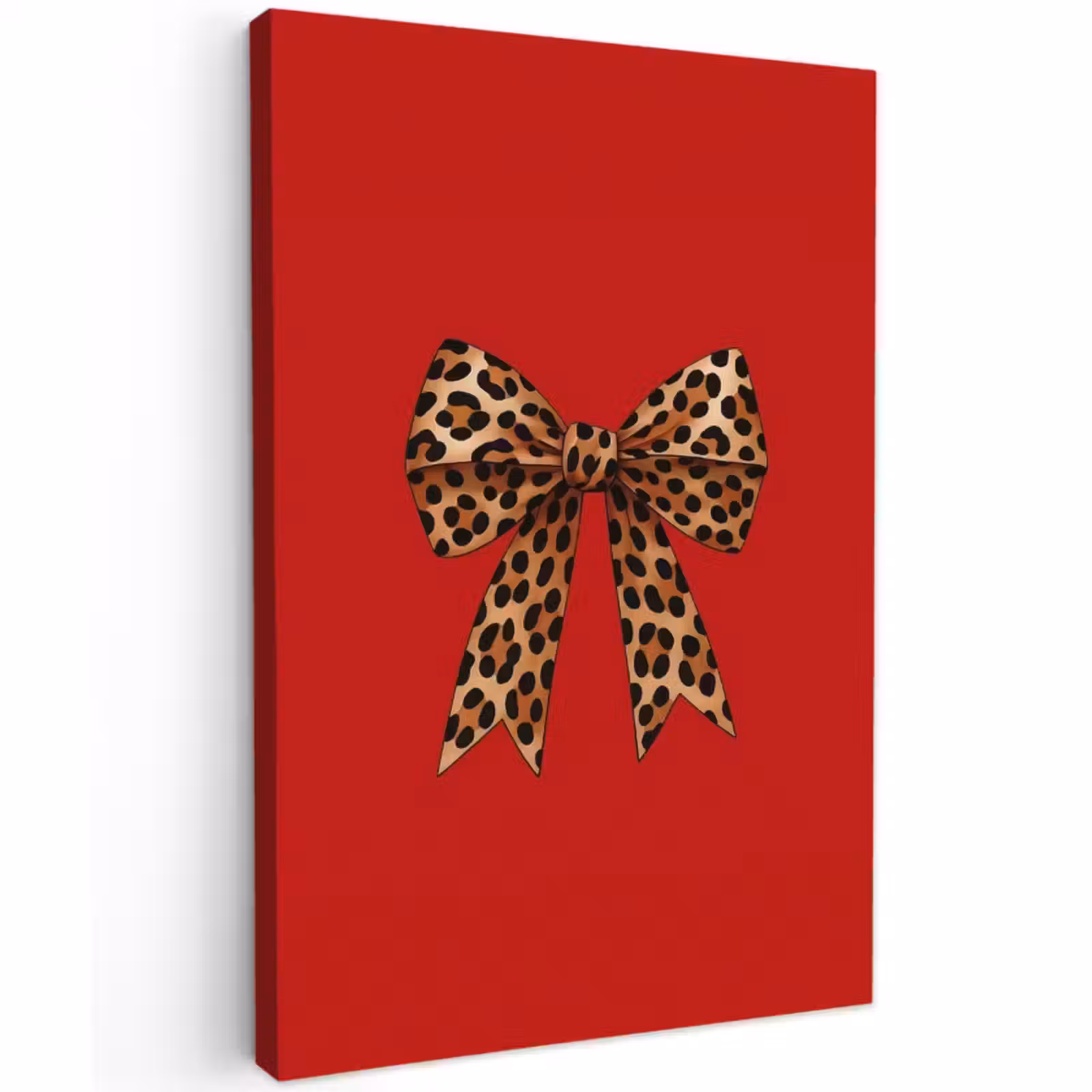 Buiten canvas - Strik - Sierlijk - Panter - Rood — 1