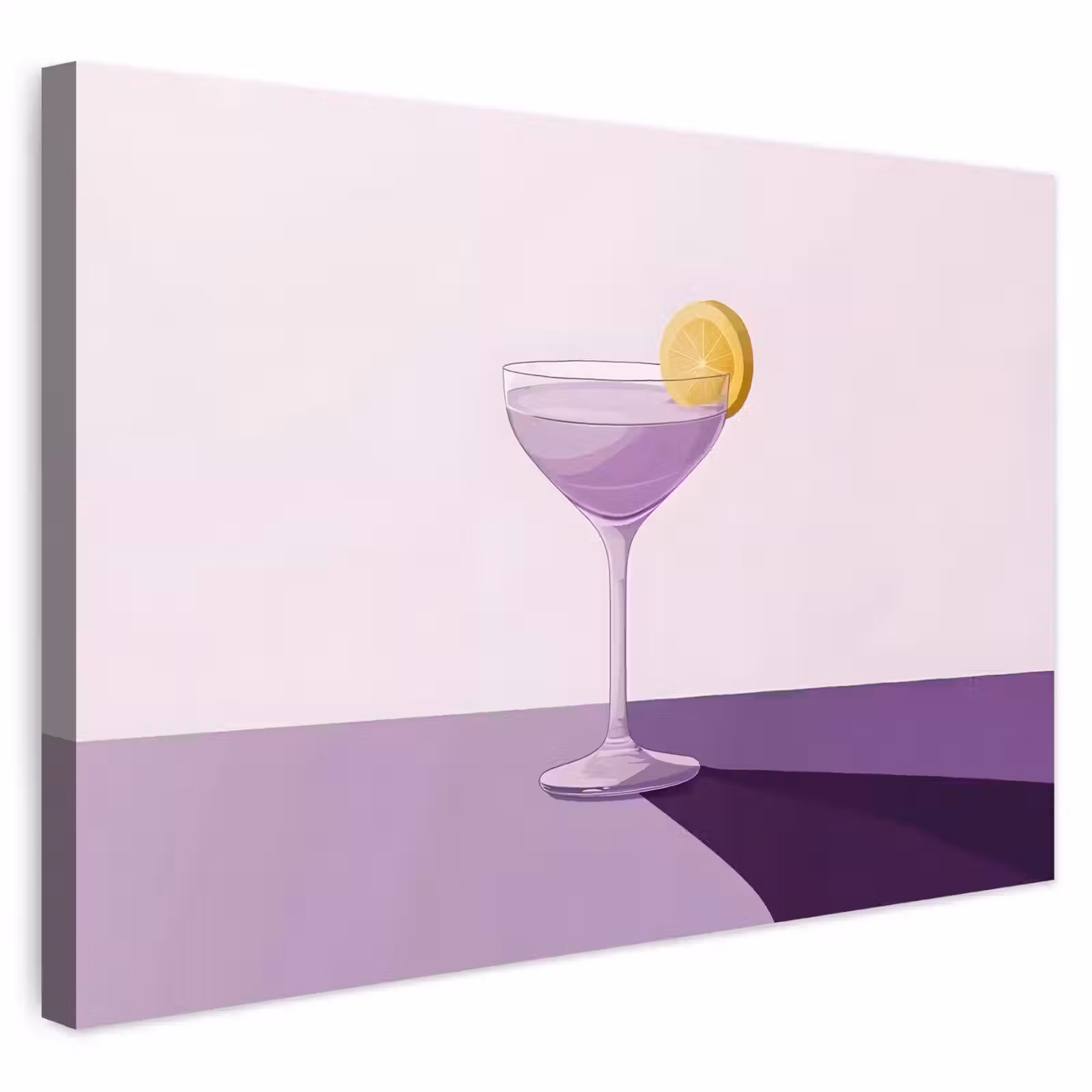 Buiten canvas - Cocktail - Paars - Minimalistisch - Citroen — 1