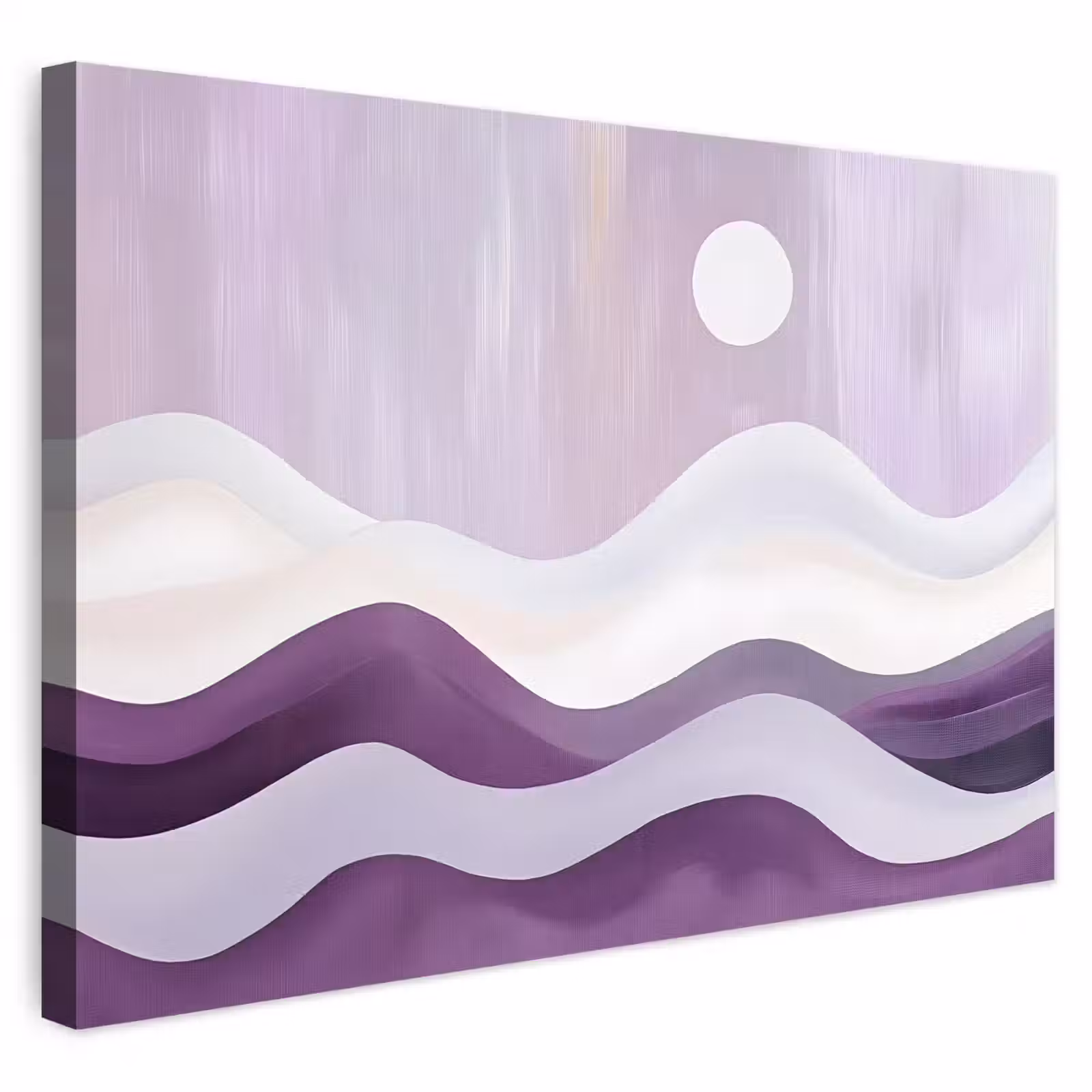 Buiten canvas - Golven - Heuvels - Abstract - Paars — 1