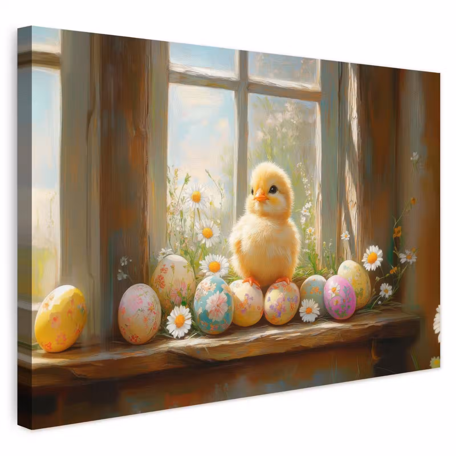 Buiten canvas - Kuiken - Raam - Paaseieren — 1