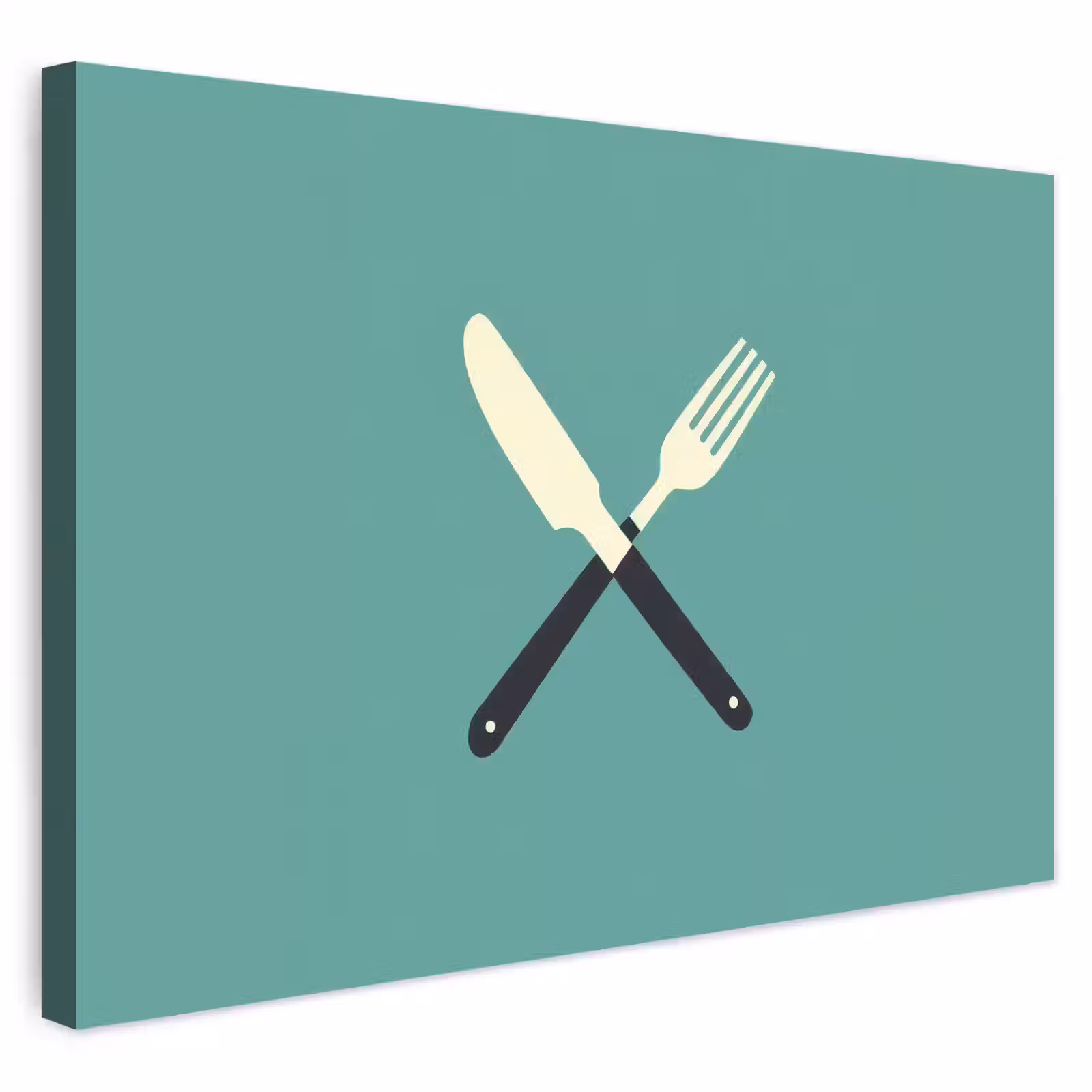 Buiten canvas - Illustratie - Blauw - Bestek — 1