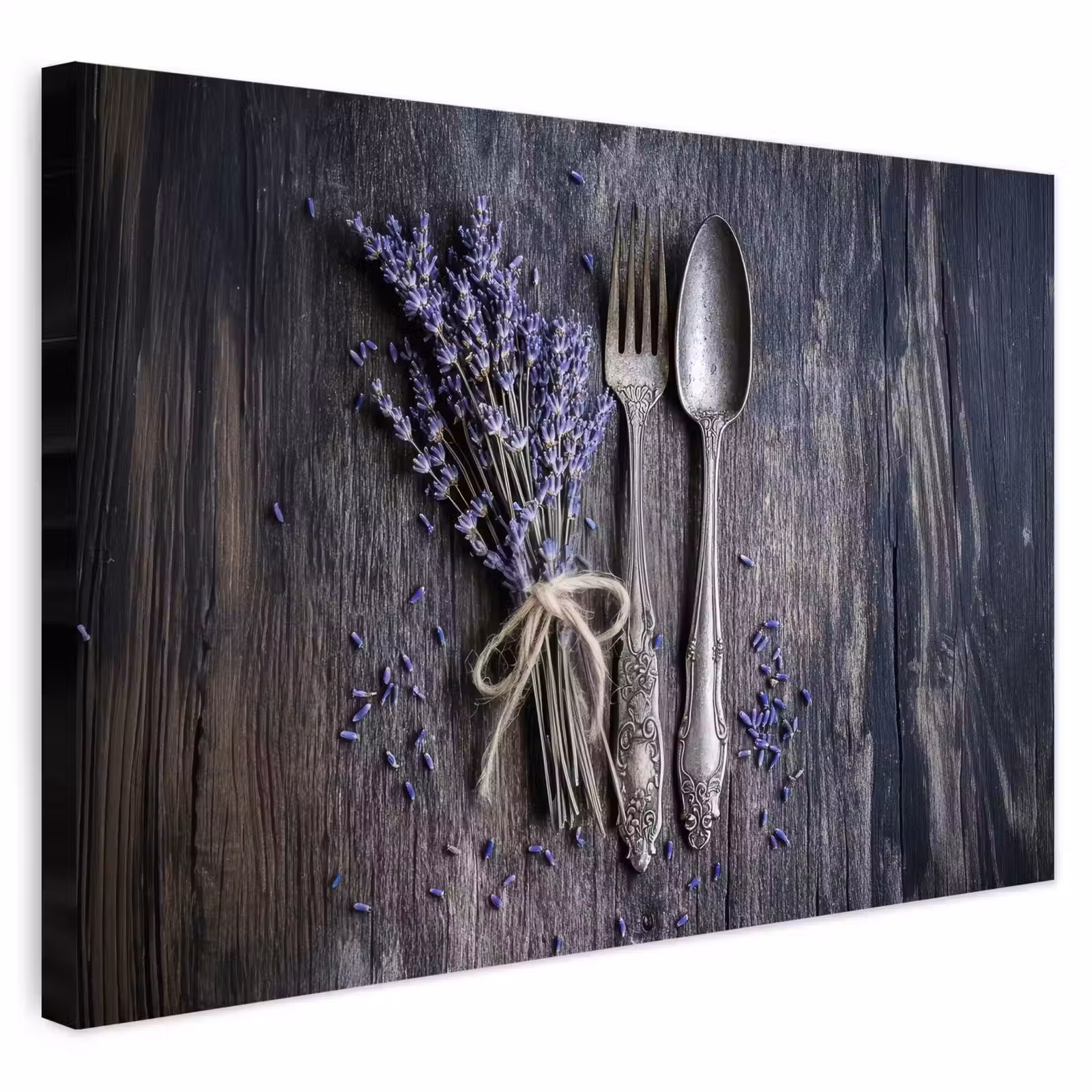 Buiten canvas - Lavendel - Lepel - Vork — 1