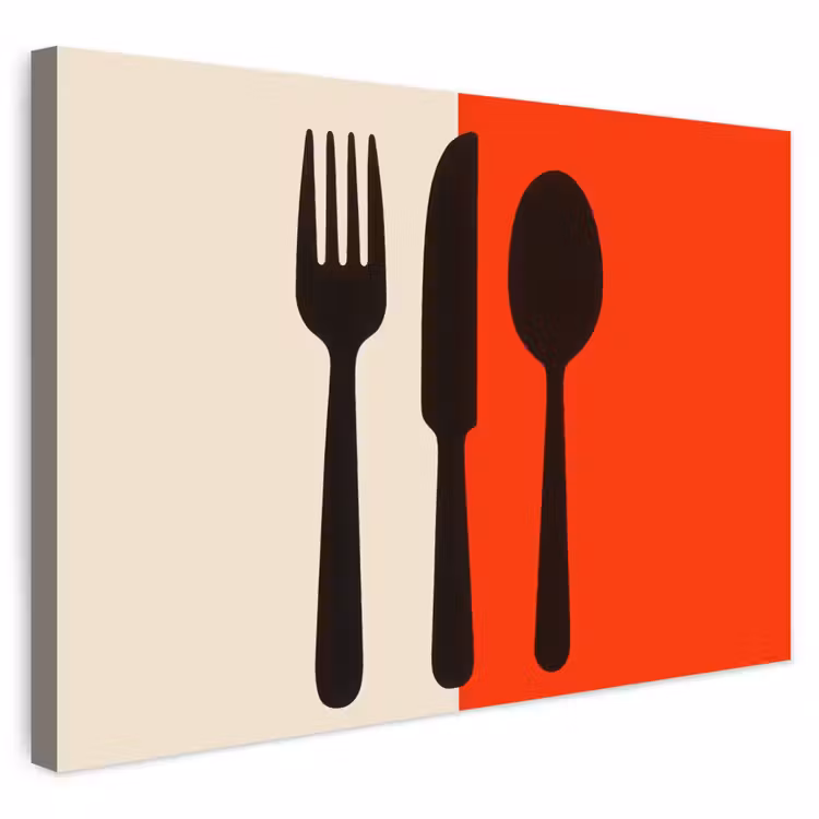 Buiten canvas - Bestek - Rood - Wit — 1