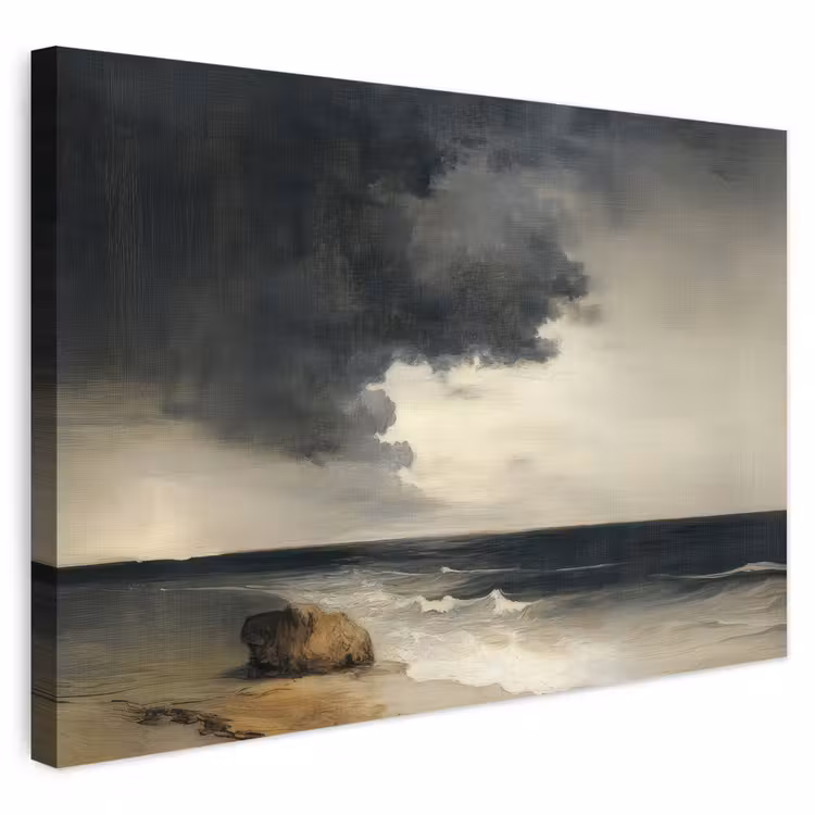 Buiten canvas - Kust - Golven - Rots - Storm — 1