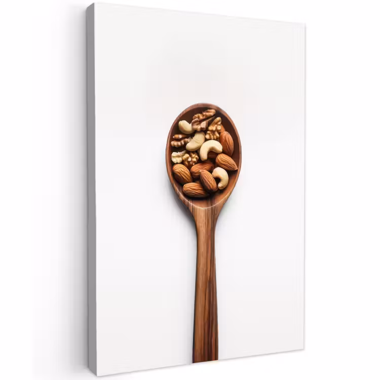 Buiten canvas - Noten - Wit - Hout — 1