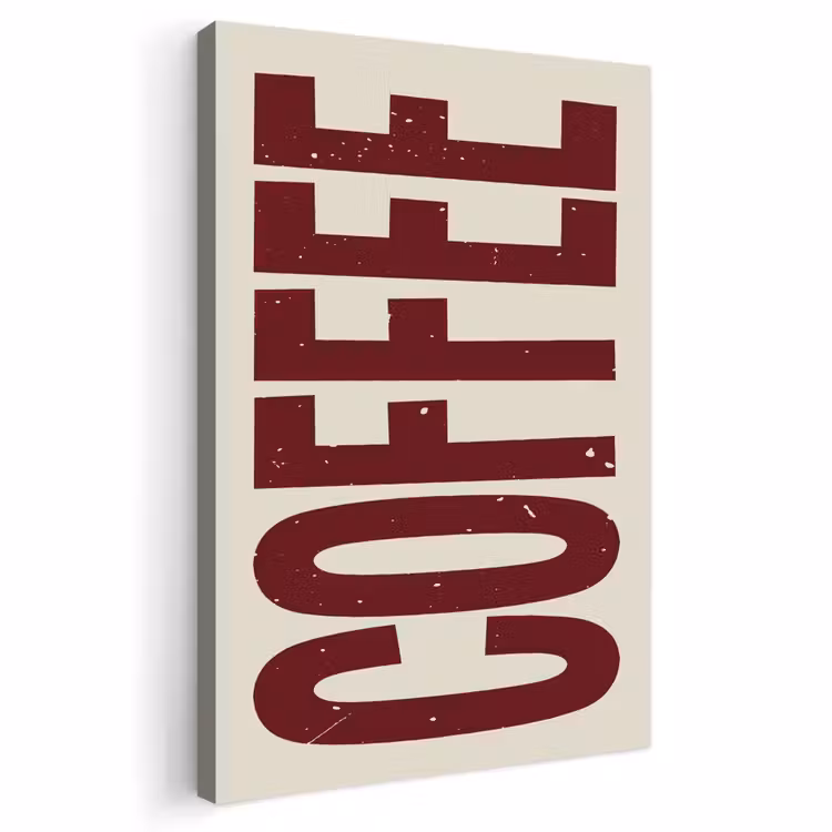 Buiten canvas - Koffie -Japandi - Rood - Vintage — 1