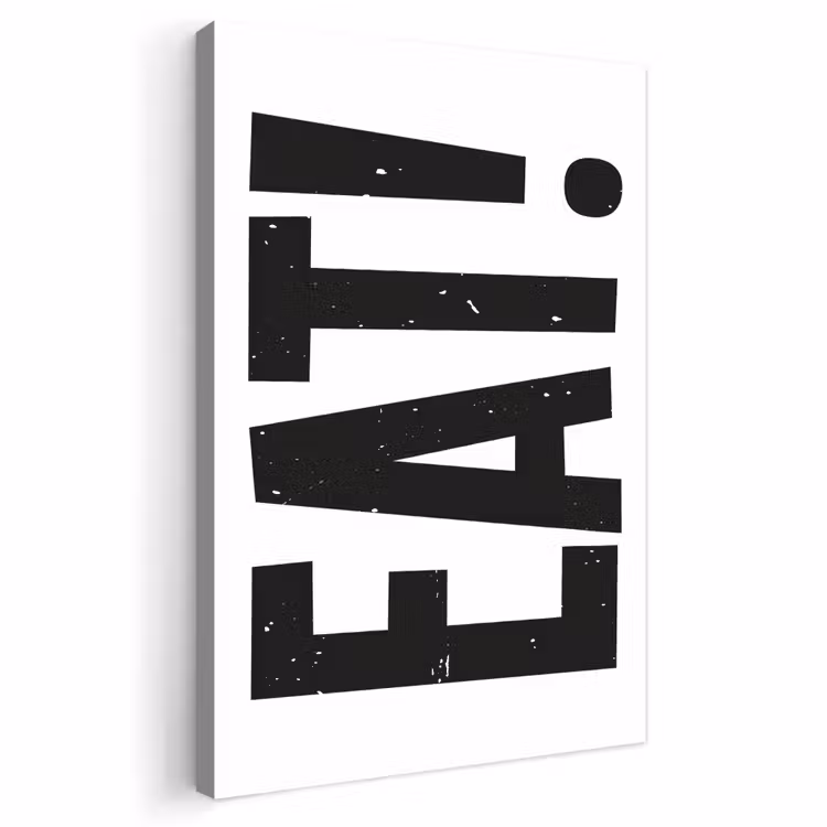 Buiten canvas - Decoratie - Eten - Zwart - Wit — 1