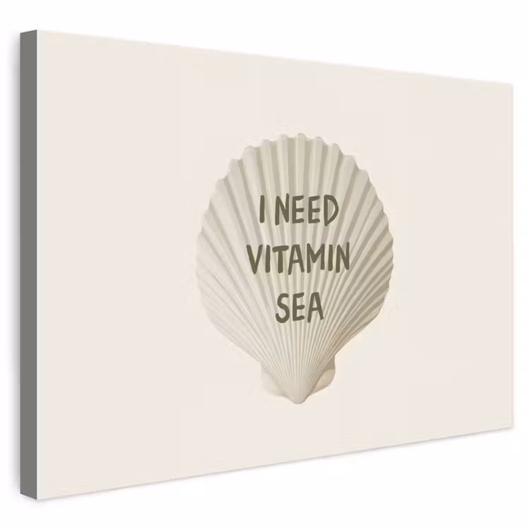 Buiten canvas - Schelp - Quote - Groen — 1