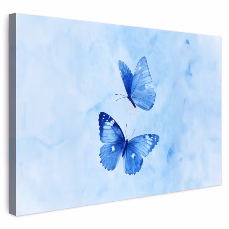 Buiten canvas - Vlinders - Sierlijk - Blauw — 1