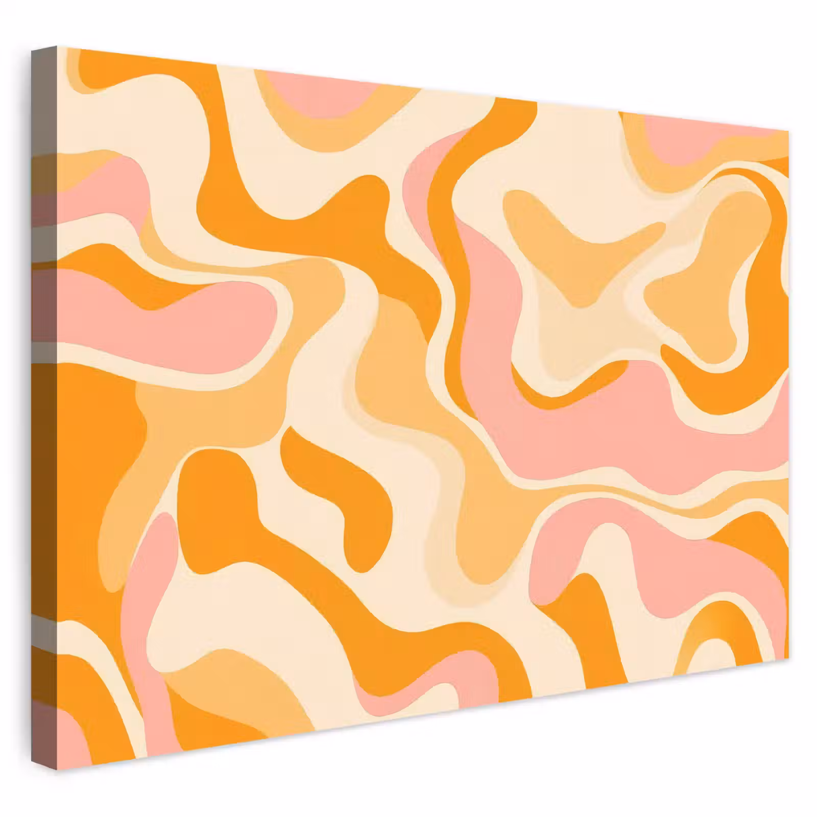 Buiten canvas - Abstract - Golvend - Oranje — 1
