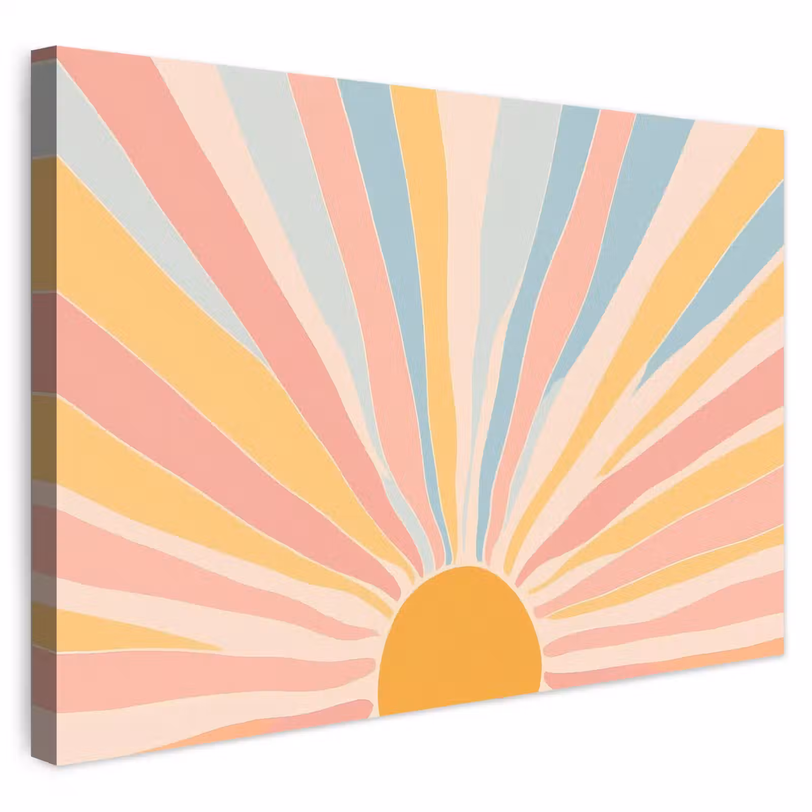 Buiten canvas - Illustratie - Zon - Pastelkleuren — 1