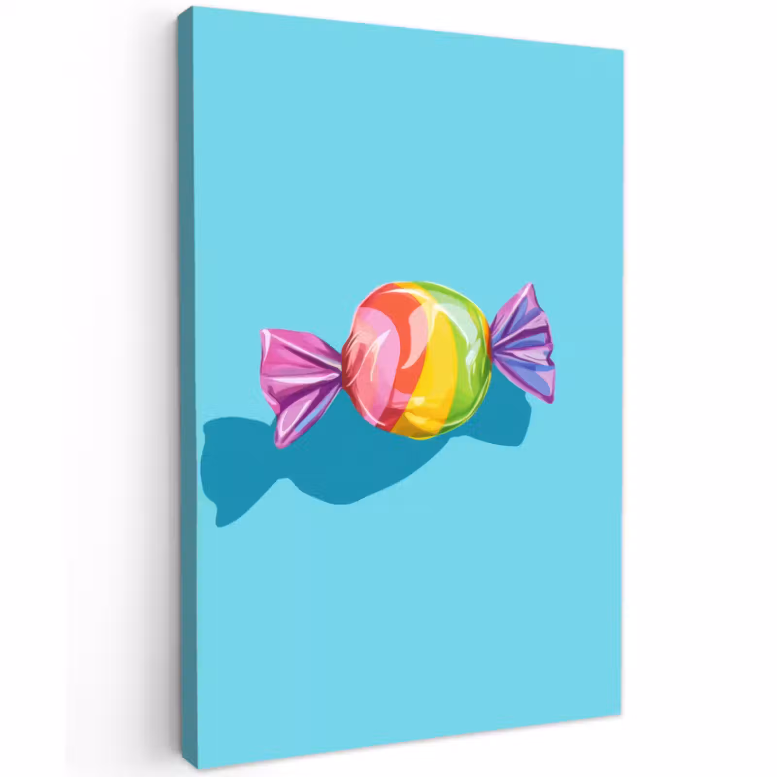 Buiten canvas - Blauw - Snoep - Regenboog — 1