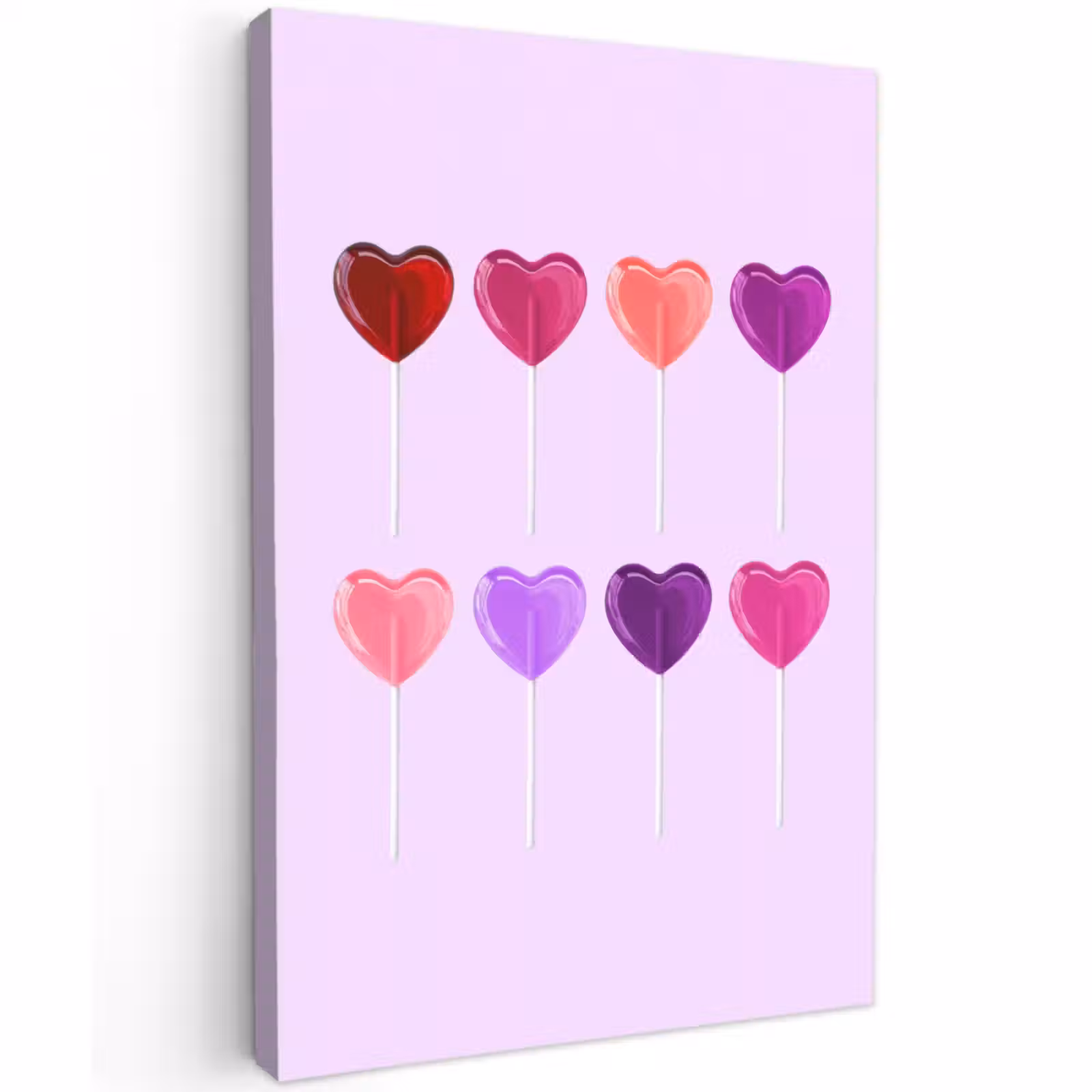 Buiten canvas - Lolly - Hart - Roze - Snoep — 1