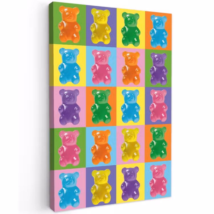 Buiten canvas - Art- Snoep - Kleurrijk — 1