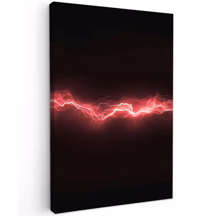 Buiten canvas - Gaming - Rood - Elektriciteit - Energie - Lijn — 1