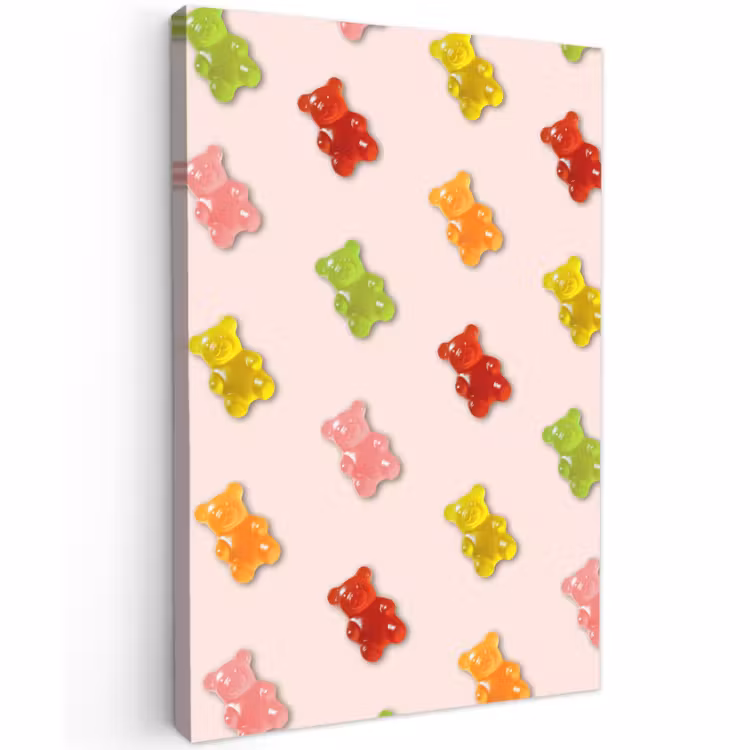 Buiten canvas - Kleur - Snoep - Roze — 1