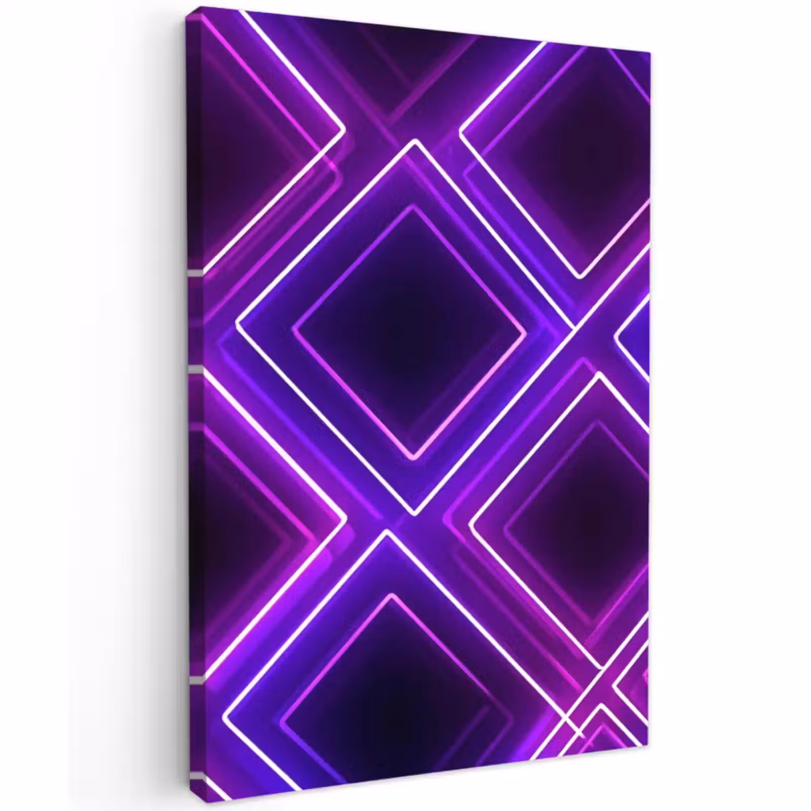 Buiten canvas - Gaming - Ruiten - Neon - Paars — 1
