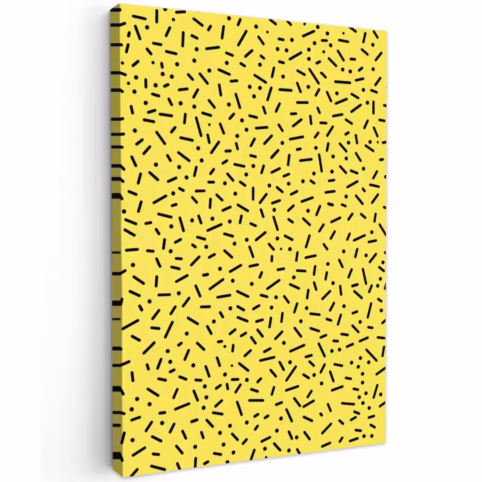 Buiten canvas - Gaming - Stippen - Strepen - Geel — 1