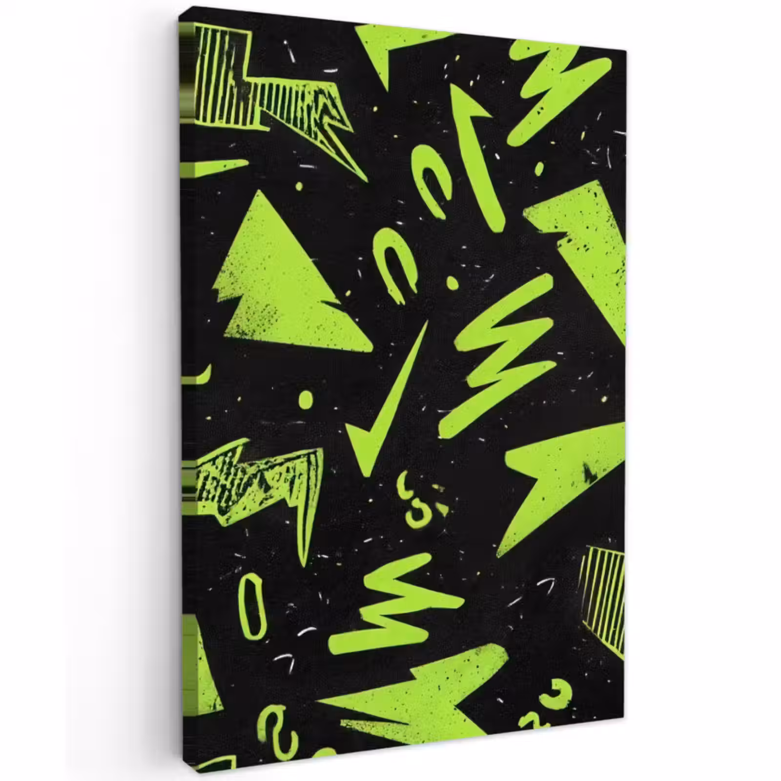Buiten canvas - Gaming - Vormen - Pijlen - Abstract - Zwart — 1