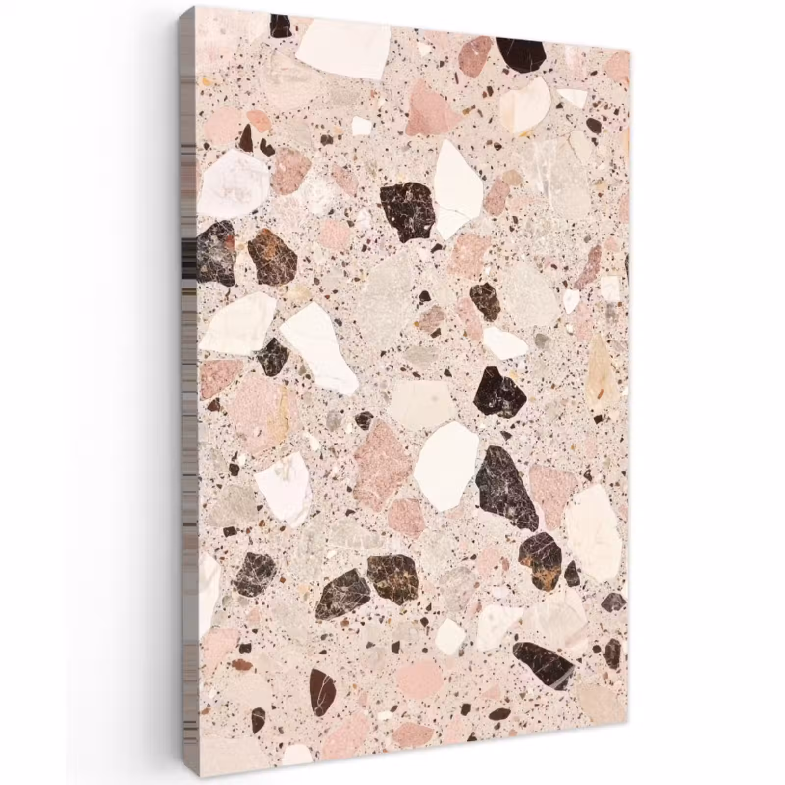 Buiten canvas - Licht - Roze - Terrazzo - Stenen — 1