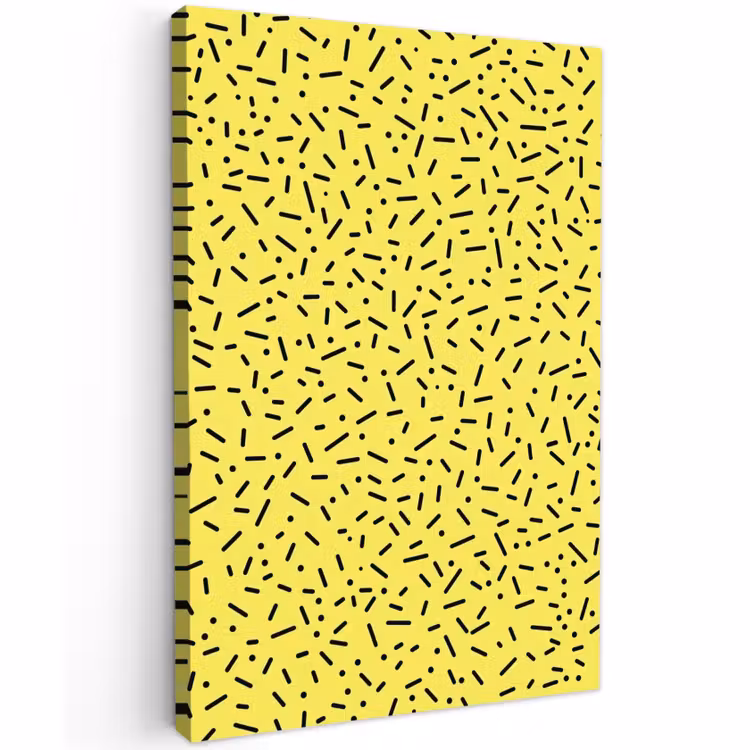 Buiten canvas - Gaming - Stippen - Strepen - Geel — 1