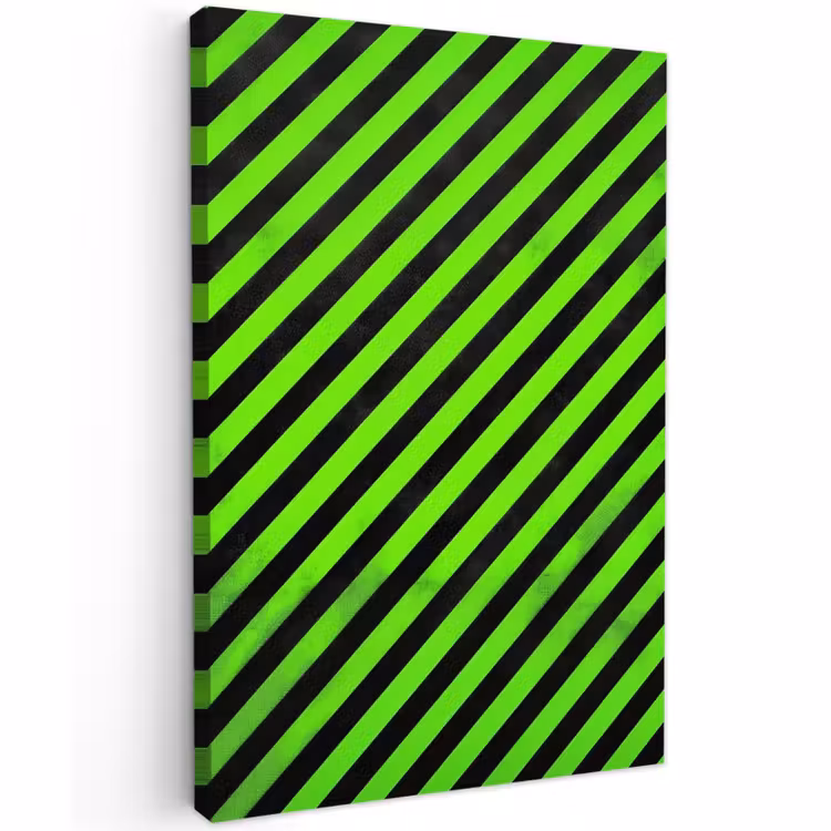 Buiten canvas - Gaming - Strepen - Schuin - Groen — 1