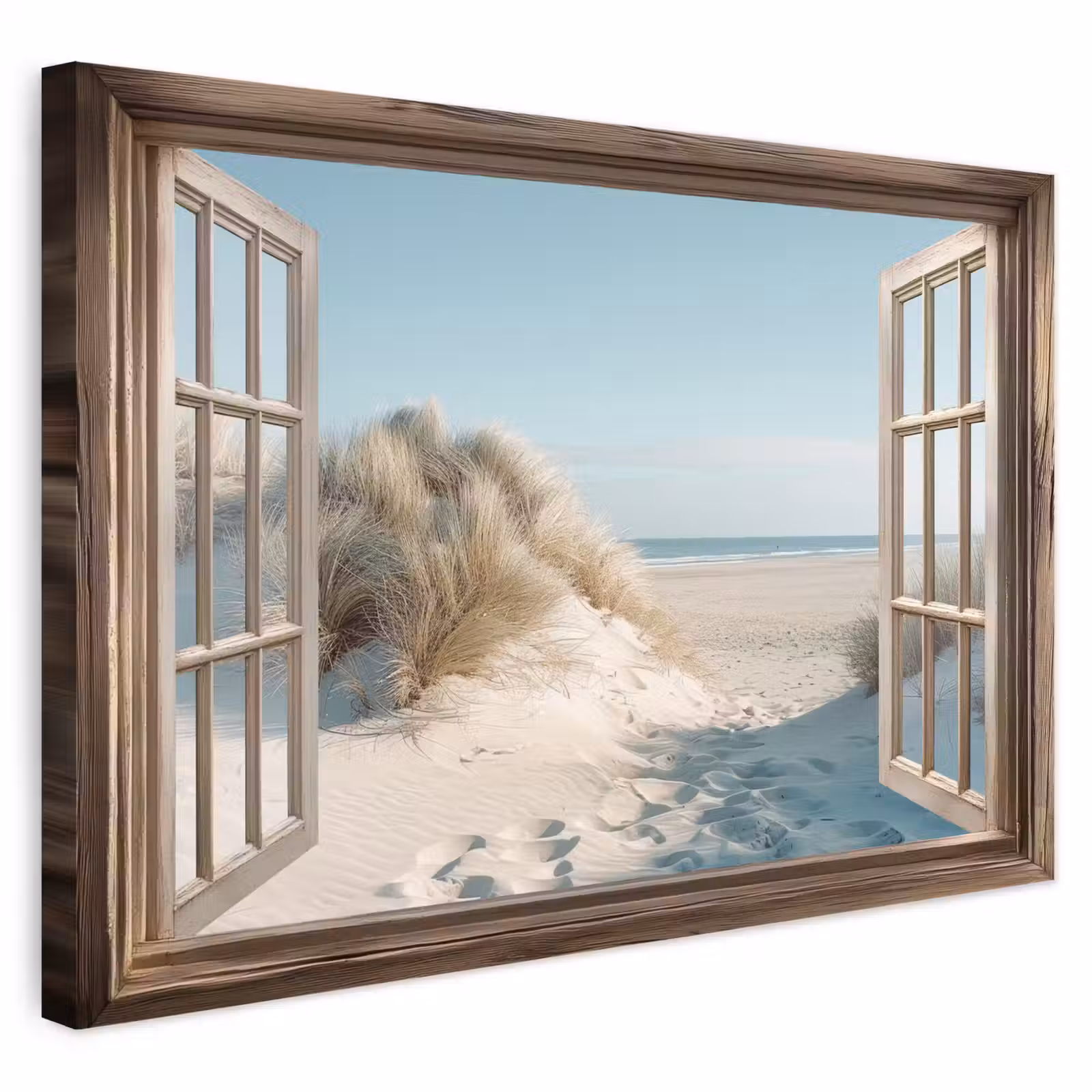 Buiten canvas - Doorkijk - Helmgras - Duinen - Zee - Landschap — 1