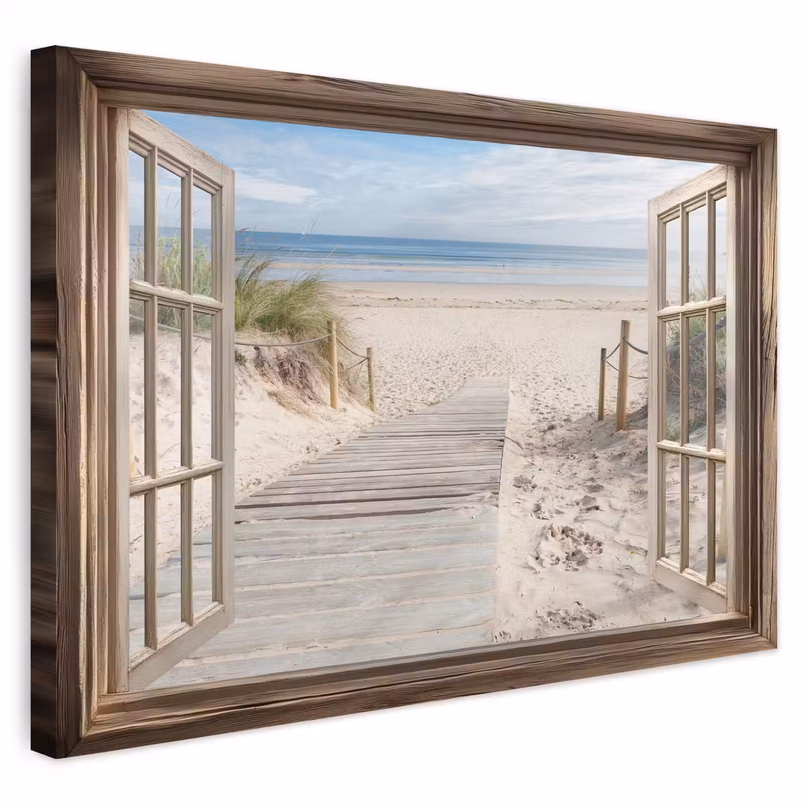 Buiten canvas - Doorkijk - Strand - Duinen - Pad - Landschap — 1