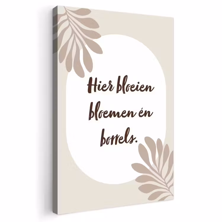 Buiten canvas - Bloemen - Quote - Zomer - Beige — 1