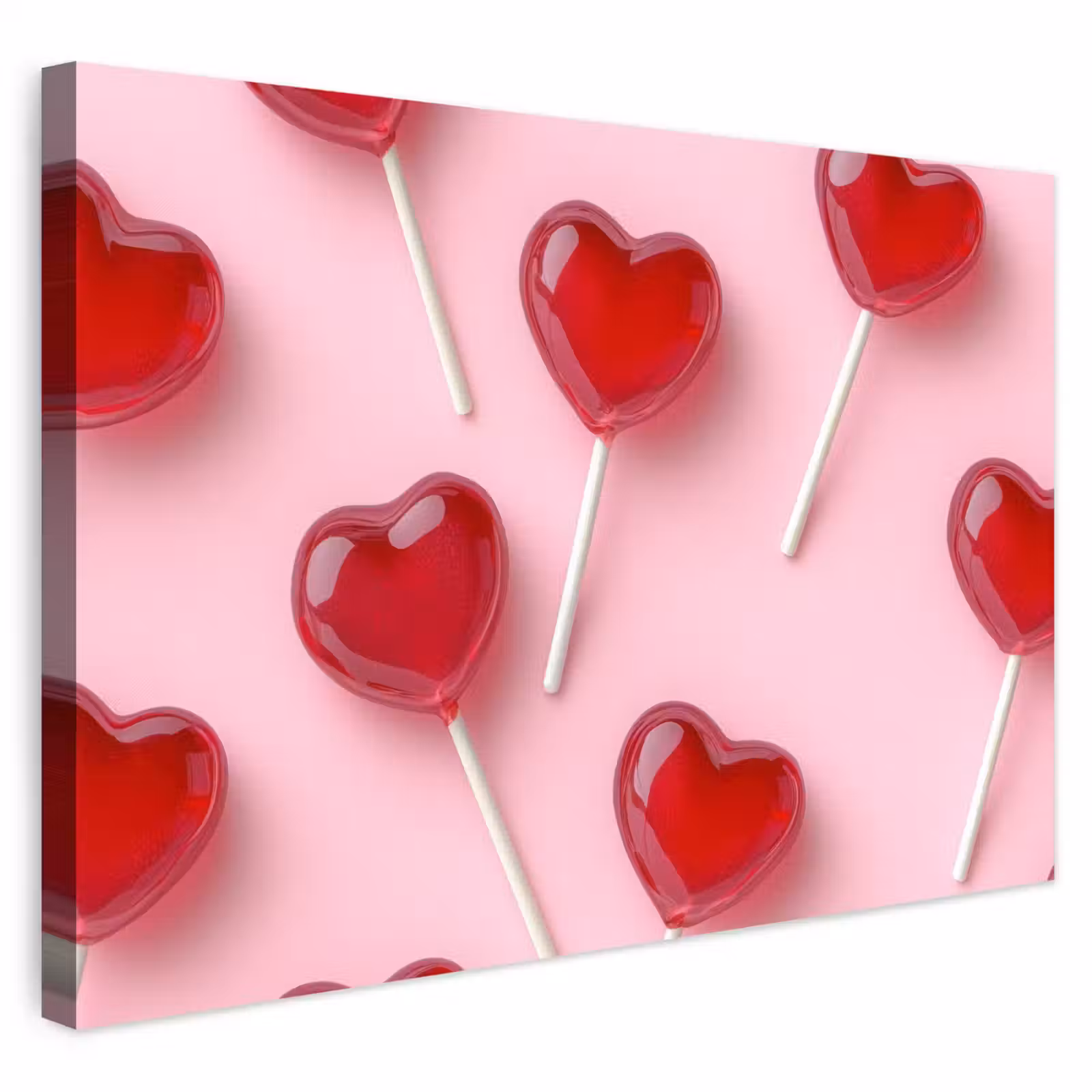 Buiten canvas - Lollies - Hartjes - Roze — 1